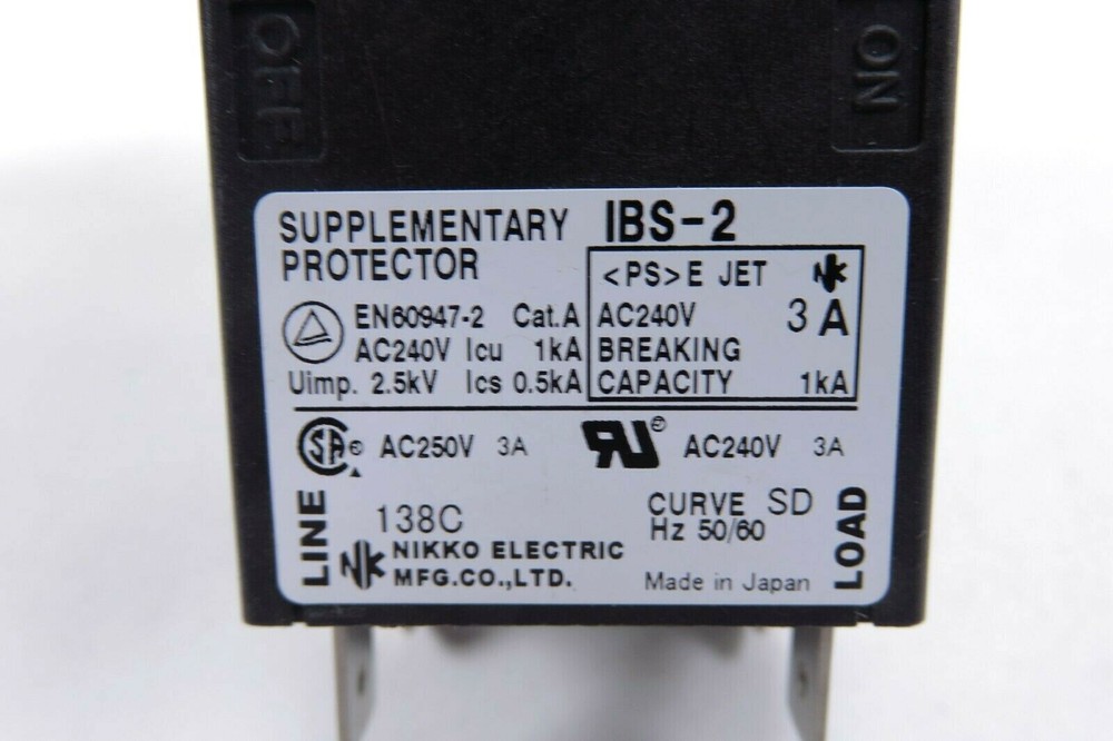 Nikko Electric IBS-2 3A Supplementary Protector