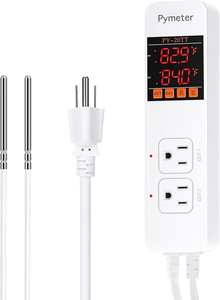 Digital Temperature Controller - Dual Probe for Pets