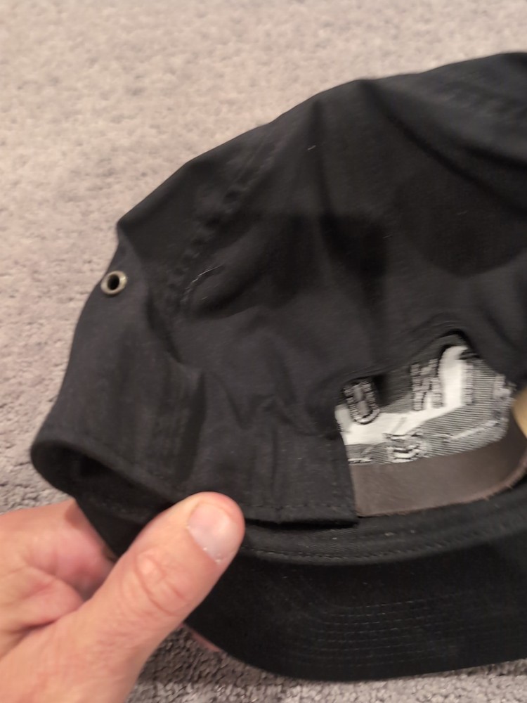 Mountain Ops High Profile Drip Cap Leather Snap Black NWT Free Shipping!