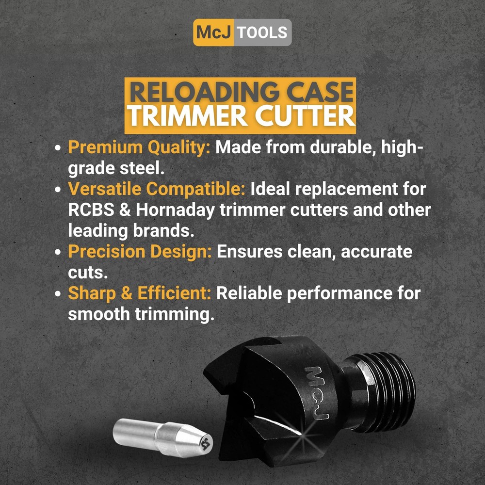 Reloading Case Trimmer Cutter with a .22cal Pilot (Shaft 3/16")