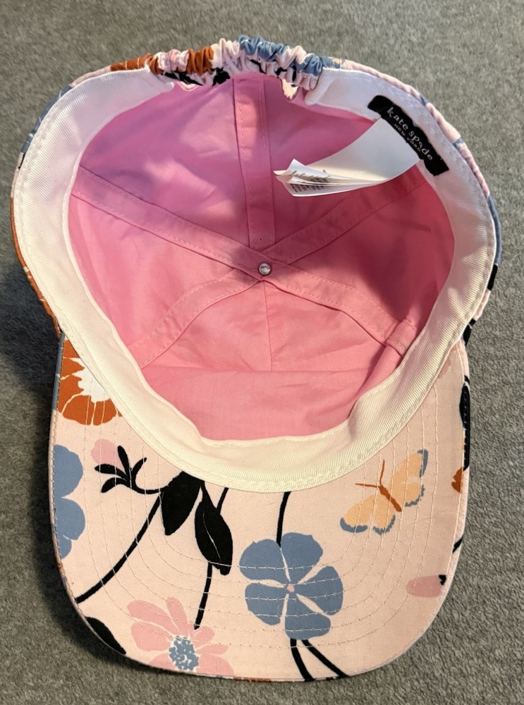 Kate Spade Hat Floral Printed Pink Multicolor One Size Cap Spring Summer