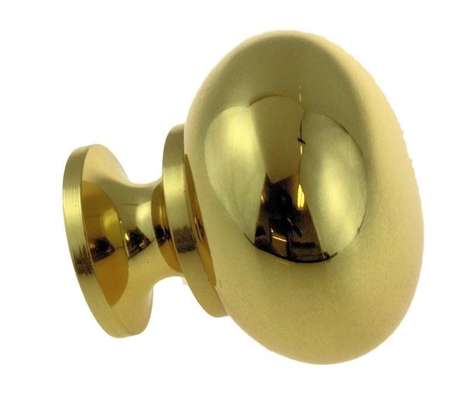 1-1/4" Classic Restoration Knob Solid Polished Brass