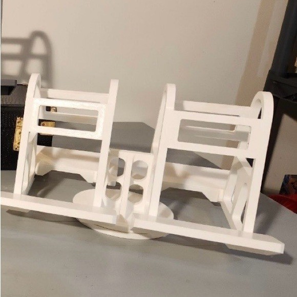White Plastic Rotating Medical Coding Books Holder