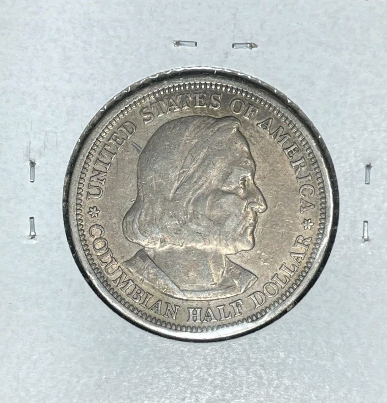 1893 EXPO COMMEMORATIVE SILVER HALF DOLLAR ~NICE COIN~ REF#A