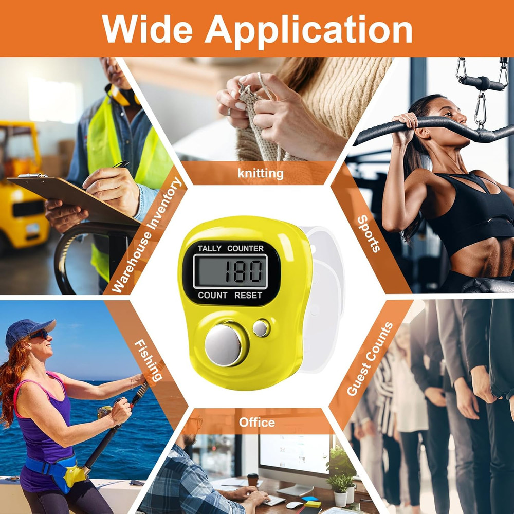 12 Pack Electronic Finger Counter, 5 Digit LCD Electronic Digital Display