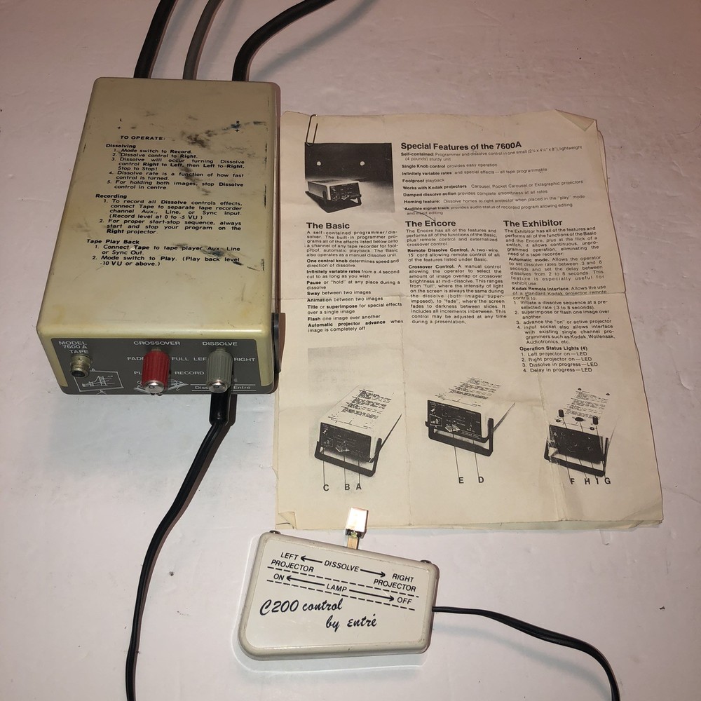 Entre Programmer 7600A Projector Dissolve Control Crossover With Remote