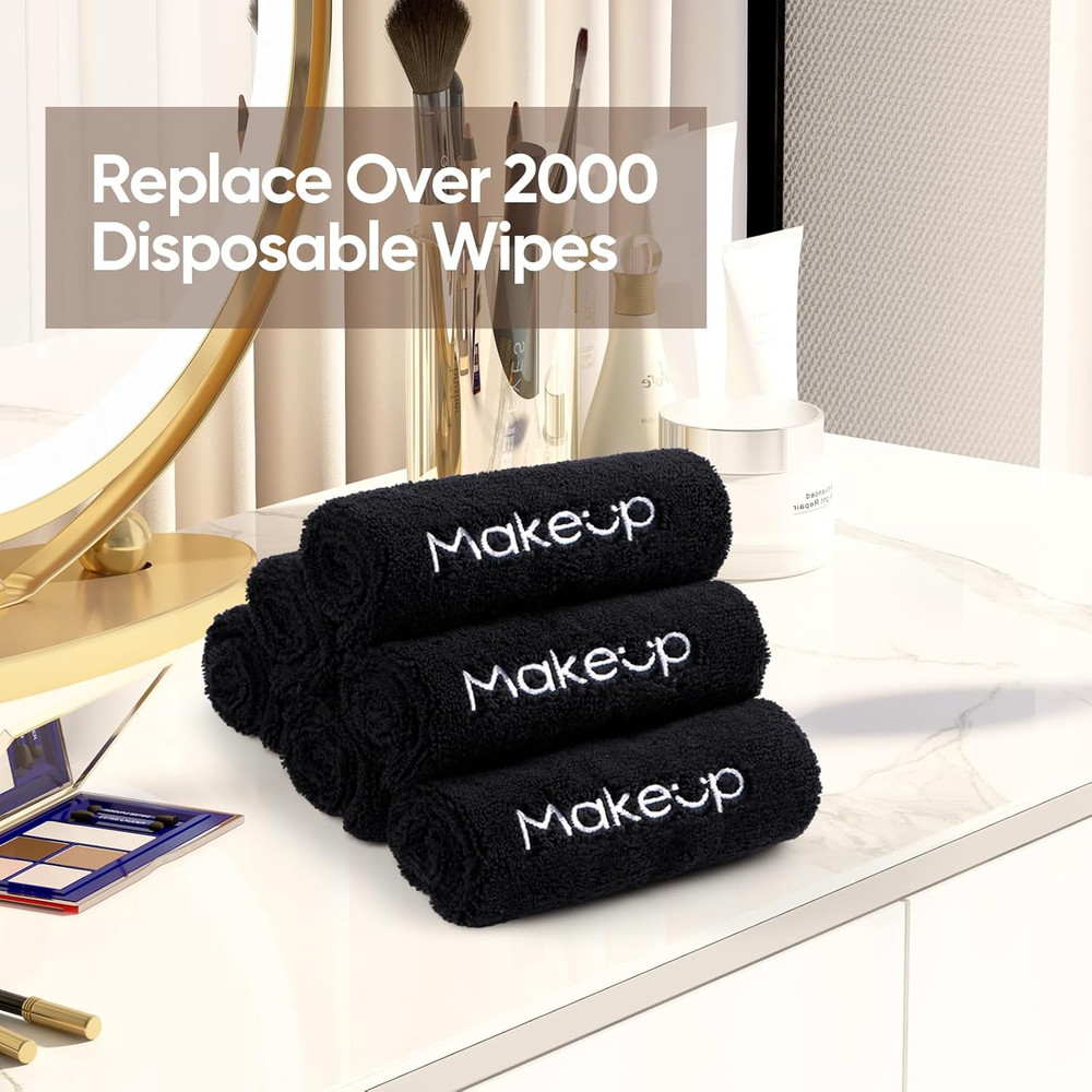 Makeup Remover Cloth 13"x13" Microfiber Face Towel 6 Pack