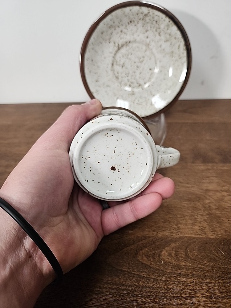 VOLENDAM SPECKLED MUG & SAUCER - NETHERLANDS