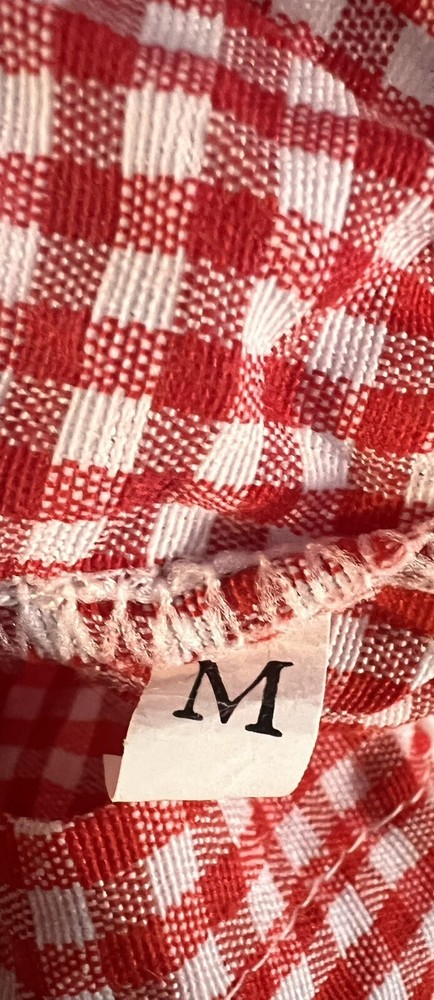 Cat Picnic Style Red Dress Medium