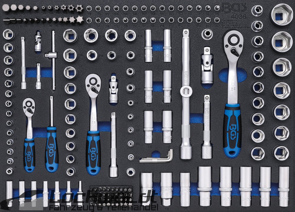 BGS Workshop Trolley Insert 3/3: Socket Set | 192 Pieces