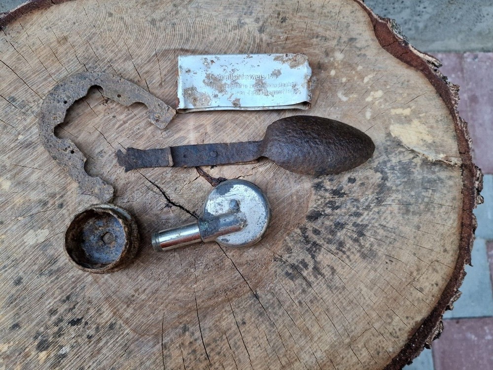 WW2 Accessories from the German bunker relic.