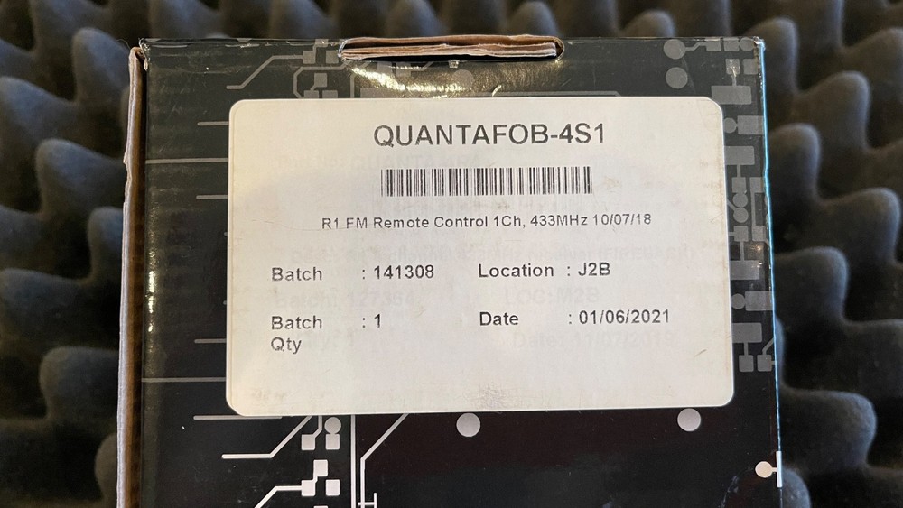 RF Solutions 1 Ch Remote Control Sys 12-30VDC 150m QUANTAFOB-4S1