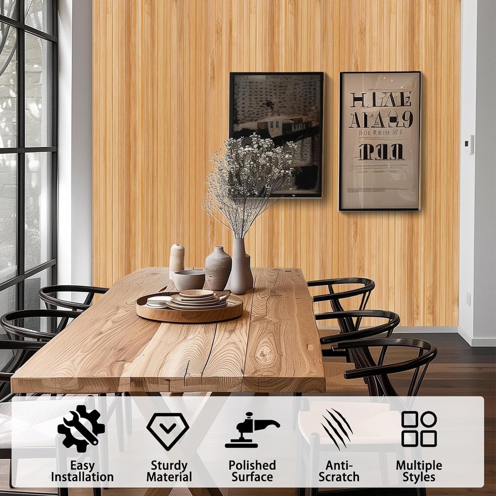 Bamboo Wall Panel for Interior Decoration Bamboo Pole Wrap Roll Natural