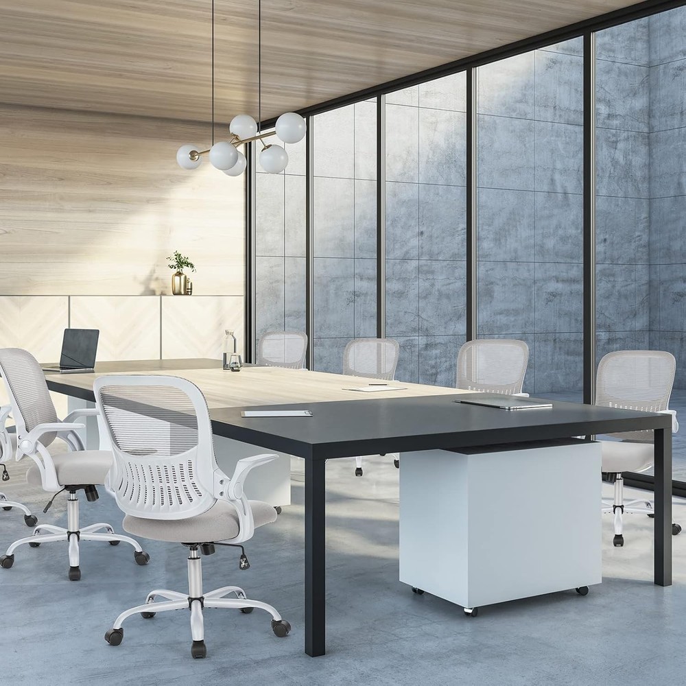 Office Computer Desk Chair, Ergonomic Mid-Back Mesh Rolling Gray