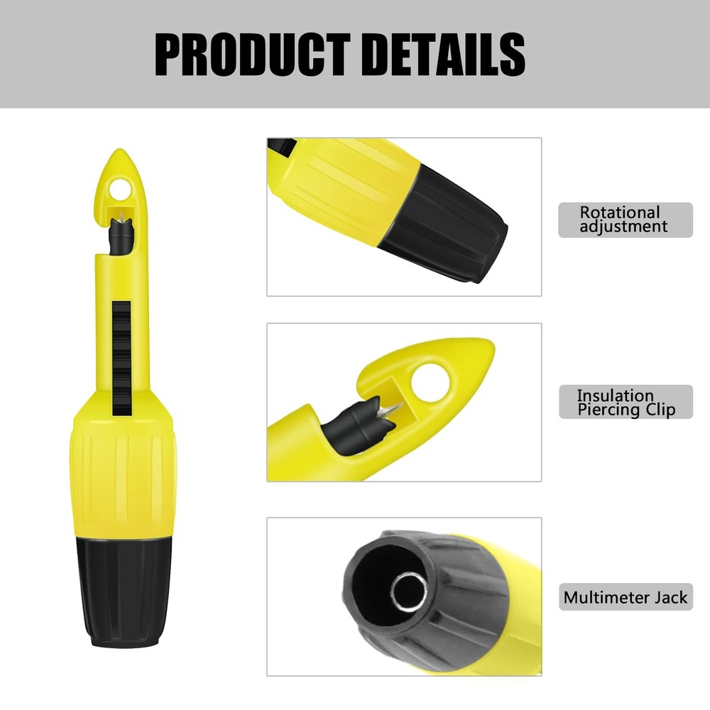 Wire Piercing Probe, Insulation Piercing Clip Tool for Multimeter Voltage Vol...