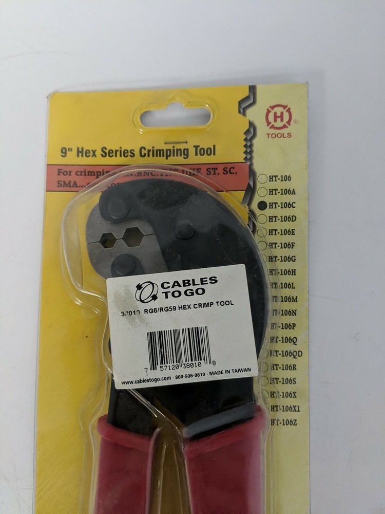 H TOOLS CABLES TOGO 9" HEX SERIES CRIMPING TOOL HT-106C