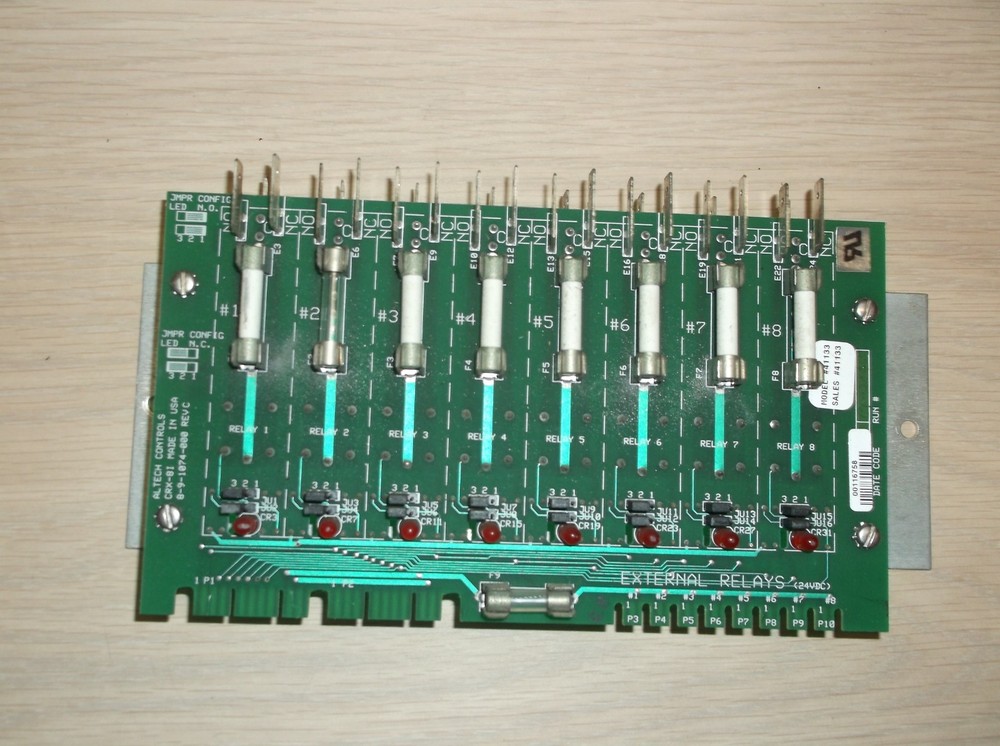 41133 PCB External Relay Panel ALTECH Controls 8-9-1074-000