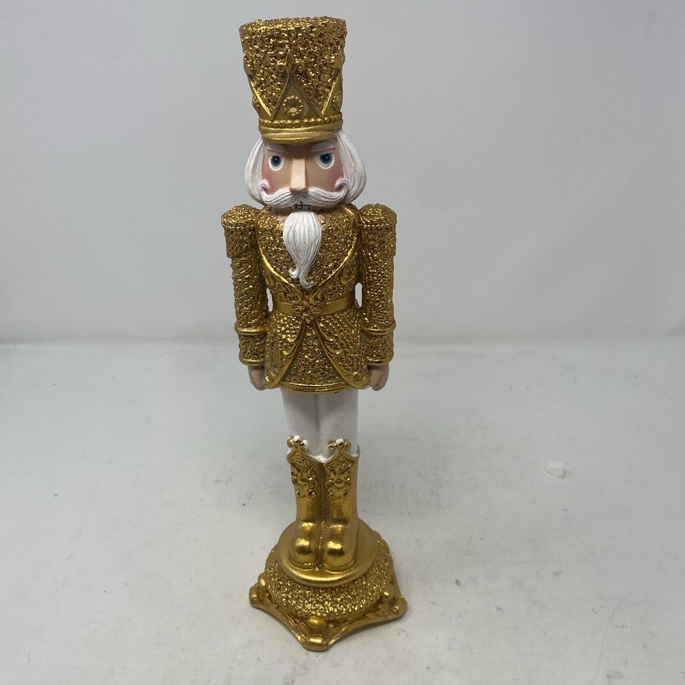 Regency International 13" Diamond Opulent Nutcracker, Gold/Ivory