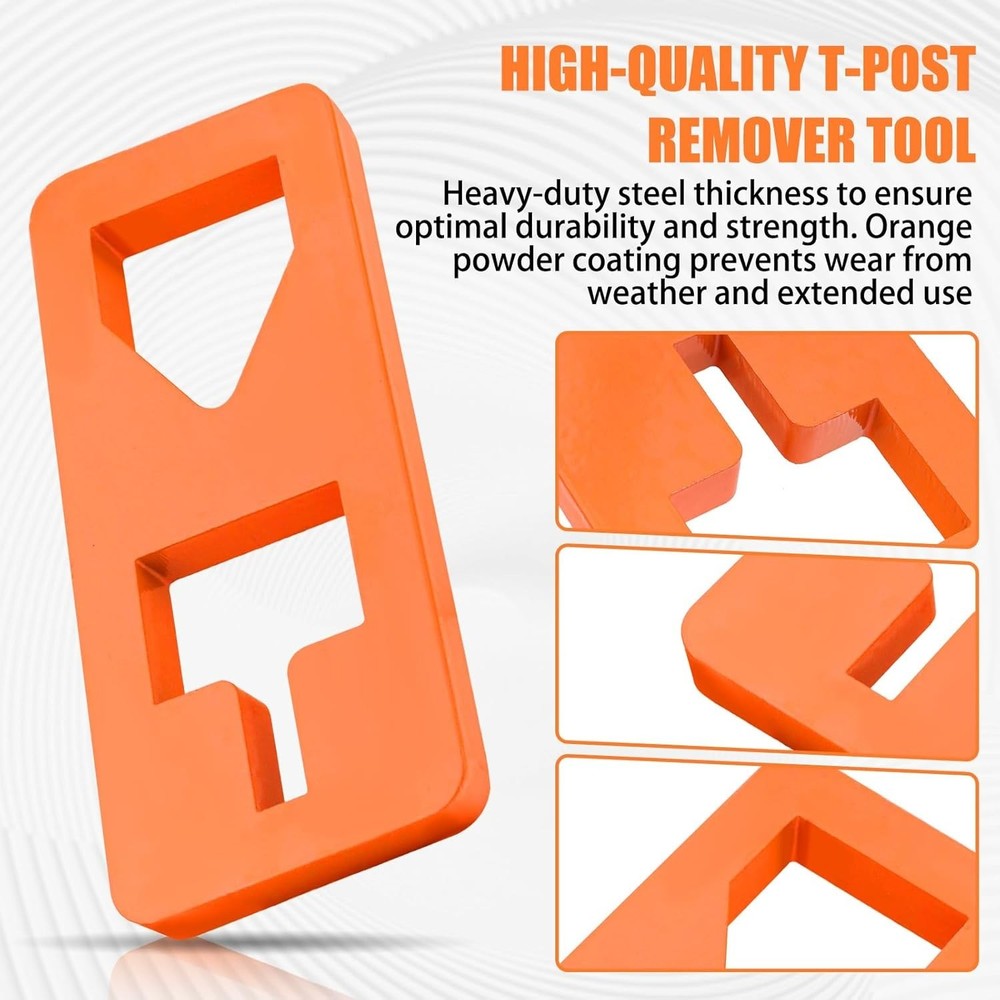 T Post Puller Fence Puller, Farm Equipment Tractor Accessories, orange