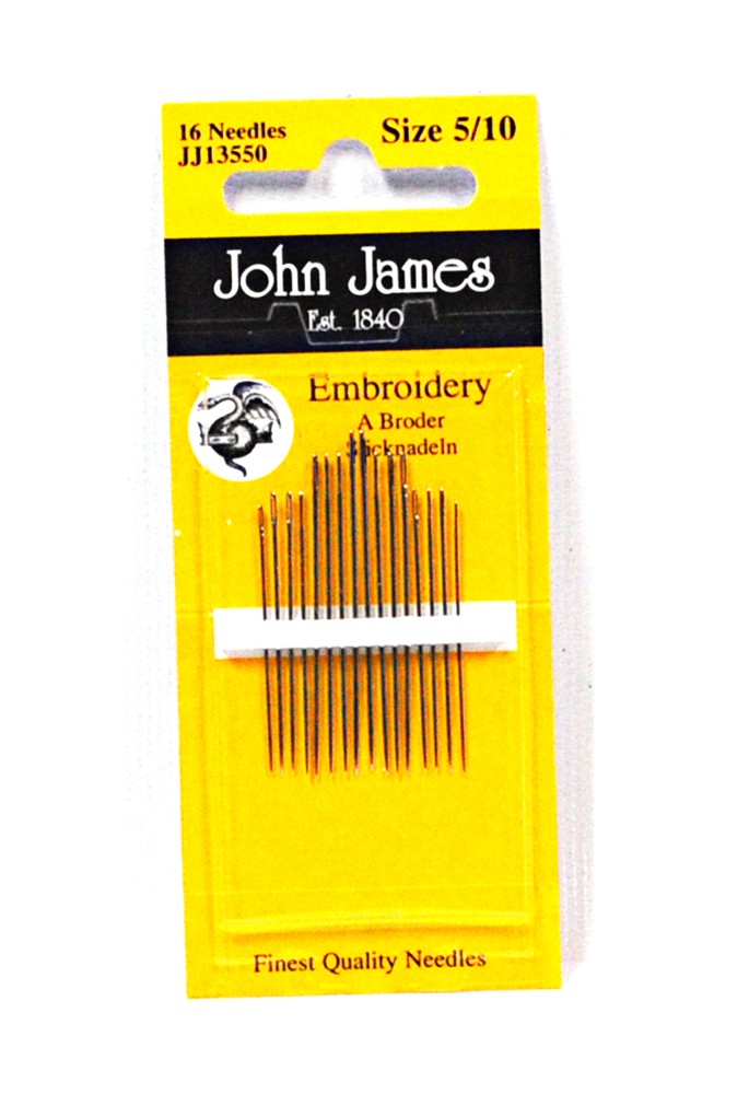 John James Embroidery Needles Assorted Sizes 5/10