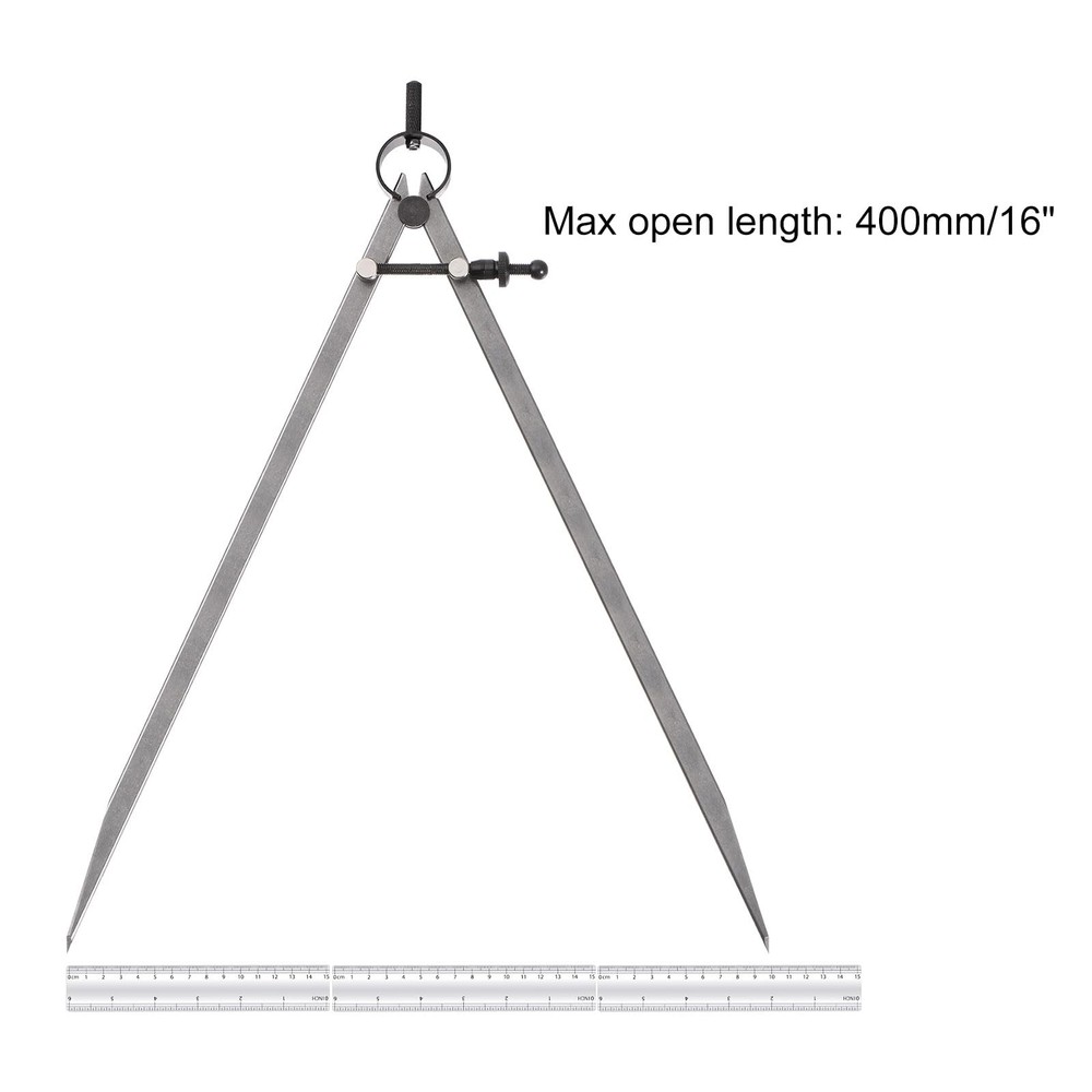 Spring Joint Caliper 16 Inch Carbon Steel Divider Solid Nut Metalworking Flat