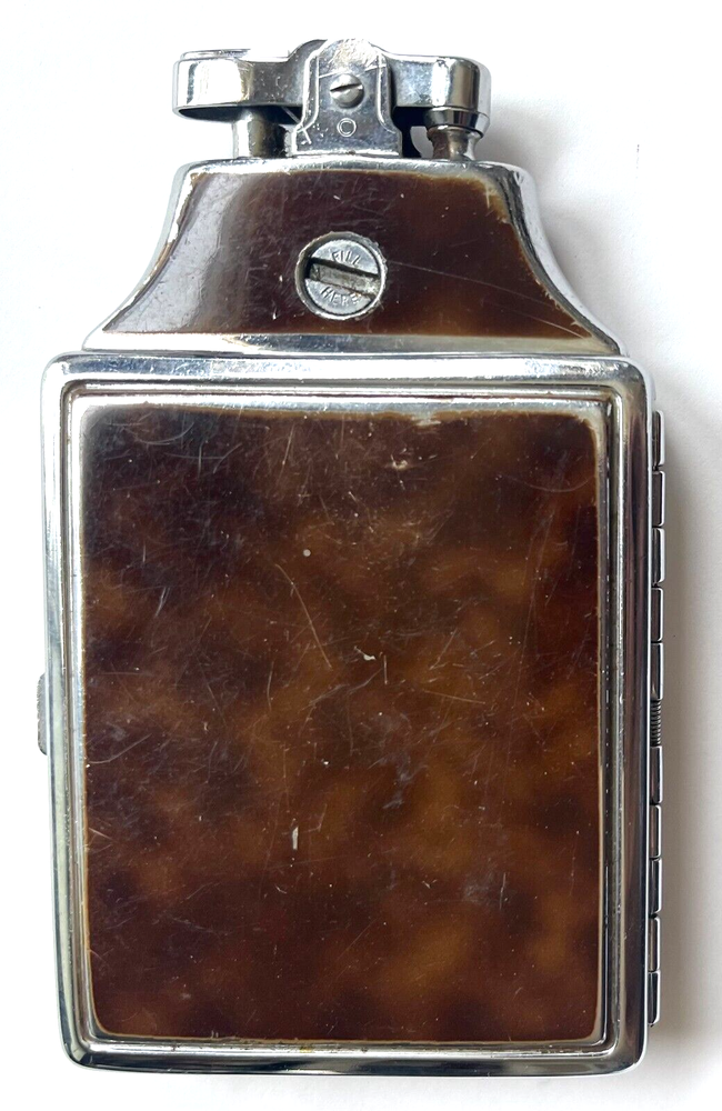 VINTAGE 1940's ART DECO RONSON MASTERCASE LIGHTER & CIGARETTE CASE COMBO