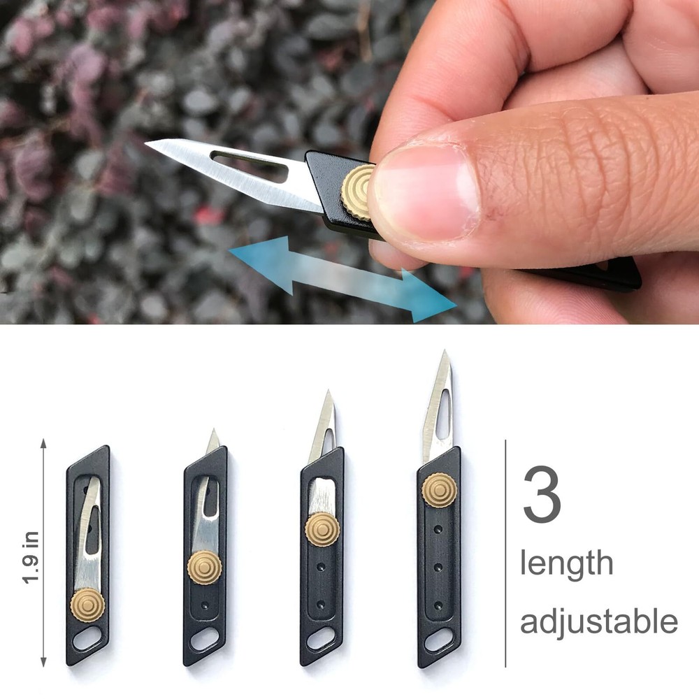2Pack Mini Utility Knife Box Cutter, Compact Retractable Package Letter Opene...