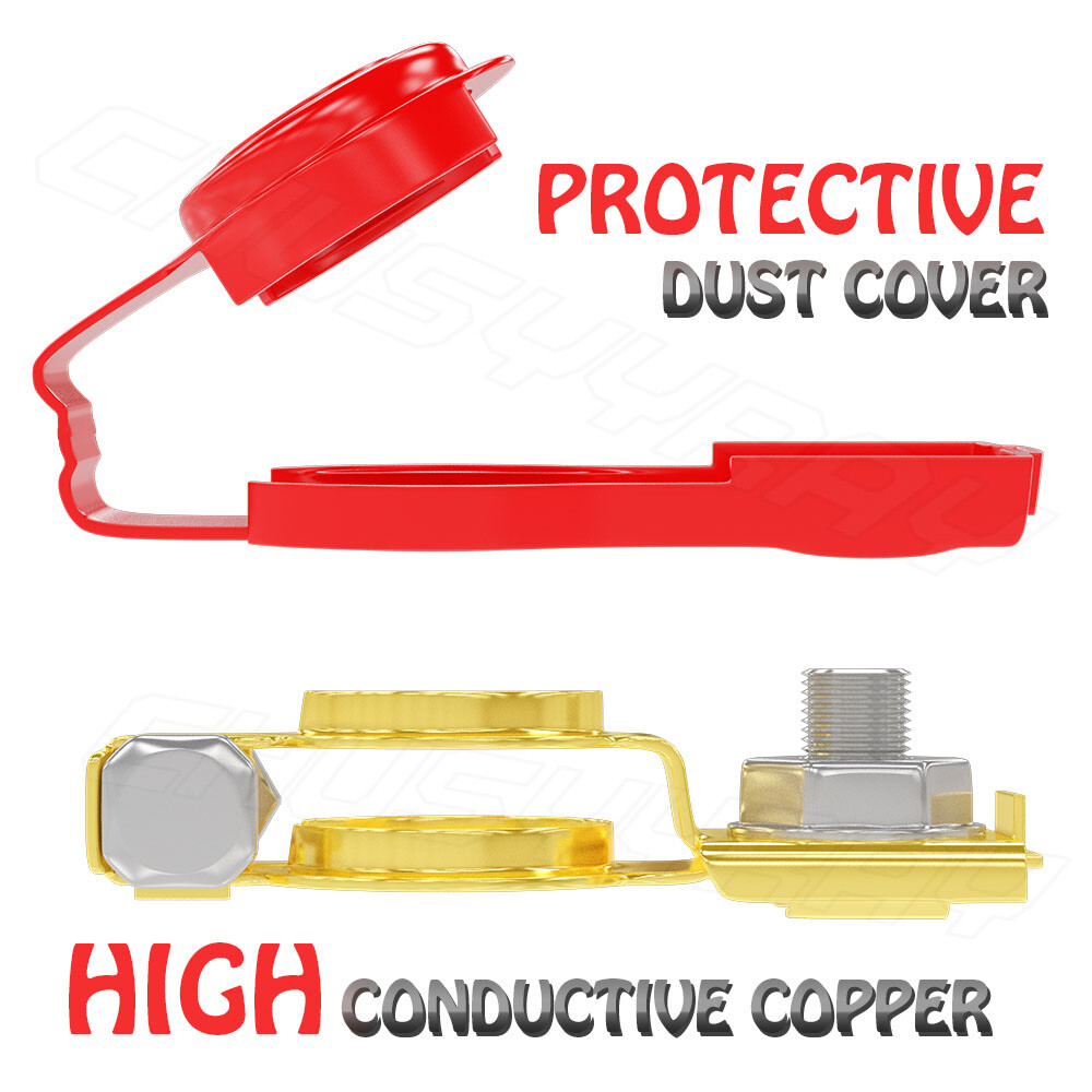 Replace Car Battery Terminal Clamp Clip Connector Adjustable Positive Negative