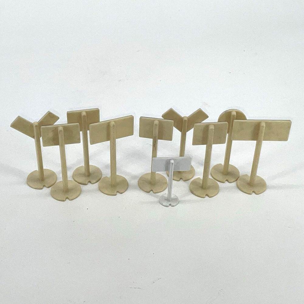 Ten Plastic Model Railroad Signs