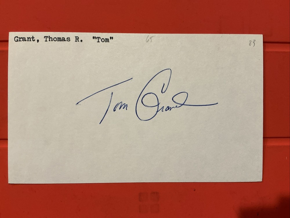 Tom Grant🔥🔥MLB: 1983 Chicago Cubs 🔥🔥Autograph🔥🔥