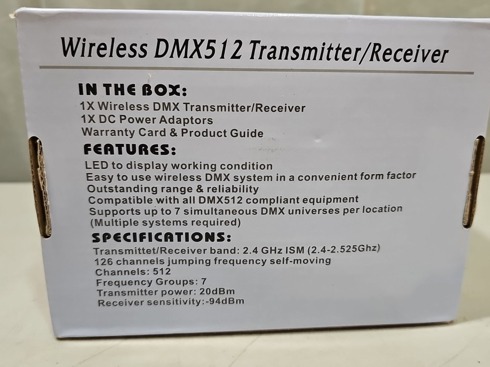 Copkim DMX512 Wireless Transmitter Receiver System Stage Par Party Light 8 PCs