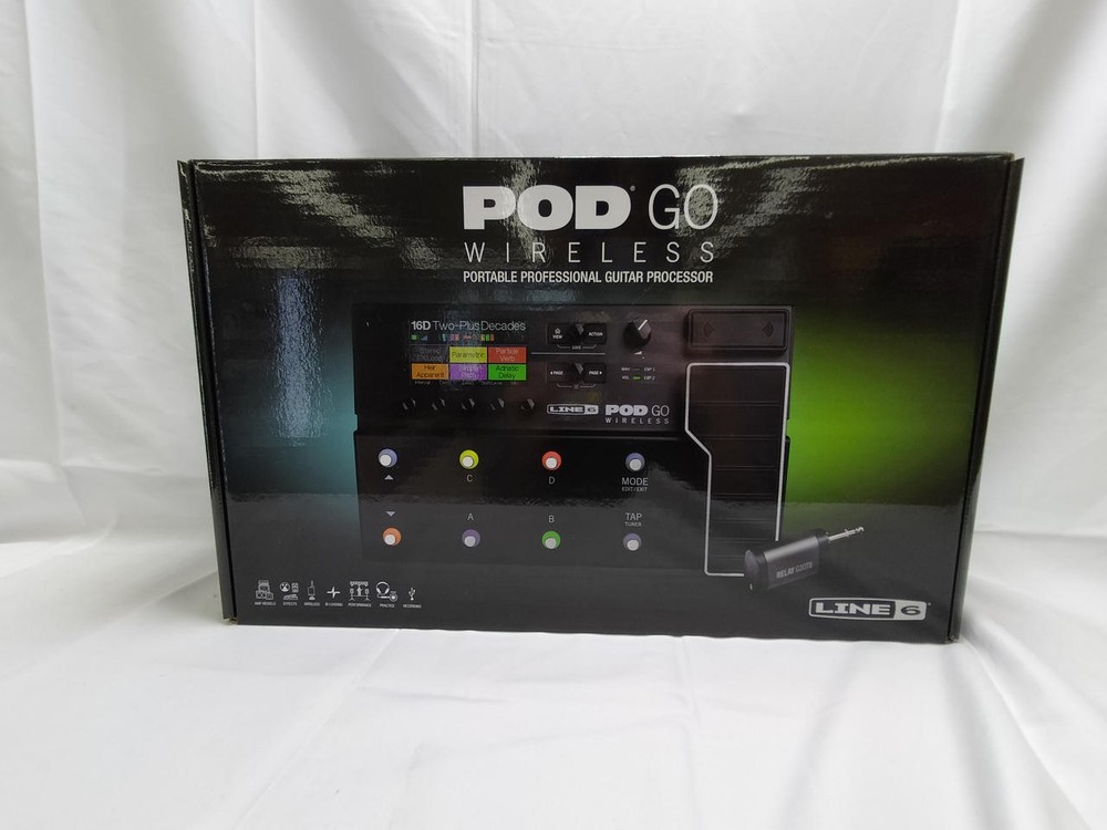 LINE6 POD GO Guitar Multi-Effects Processor Floorboard w/ HX Models Expression