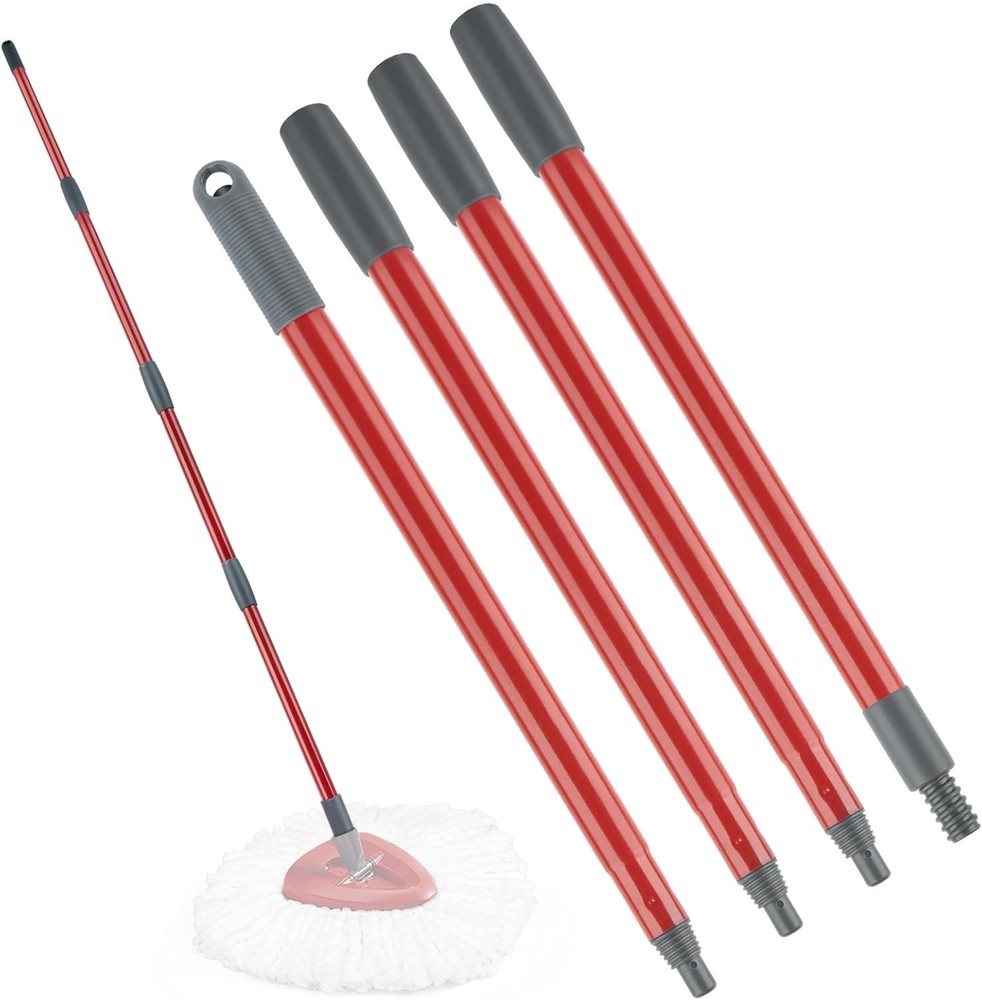 Spin Mop Handle Replacement Iron 30-58 Inches Adjustable Easy Install for Flo...