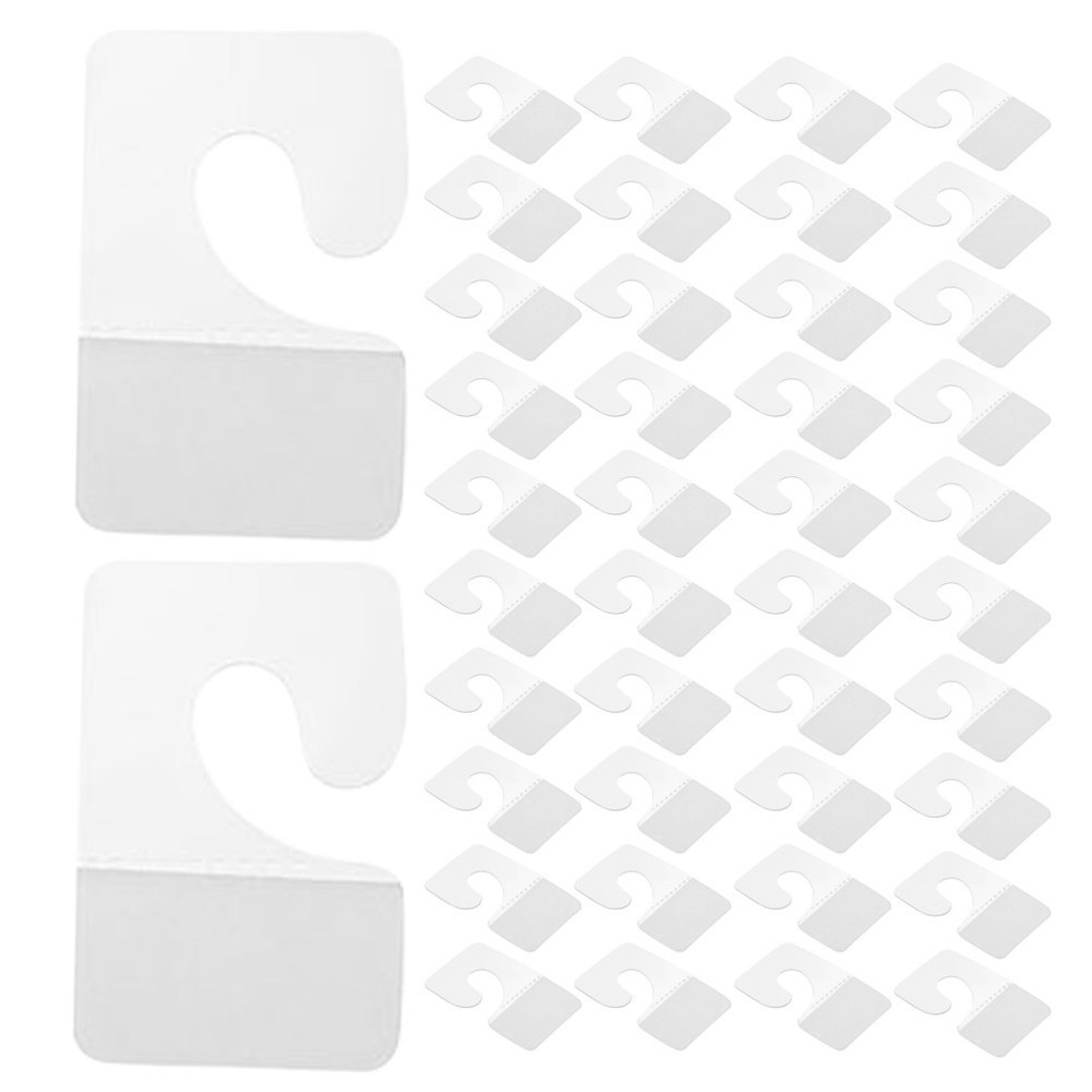 45 Pcs Display Hooks for Hanging Retail Clear Self-adhesive Tabs