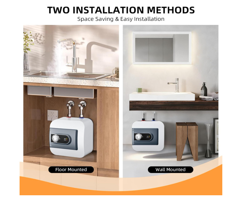 Calentador de Agua Mini 4 Gal 1500W Bajo Fregadero Cocina Baño RV. Nuevo