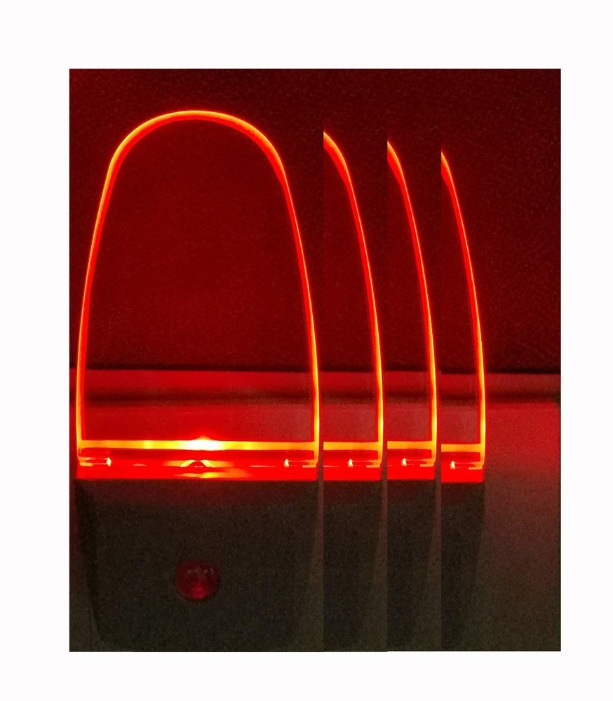 Plug in Night Light Lamp 4 Pack with Light RED