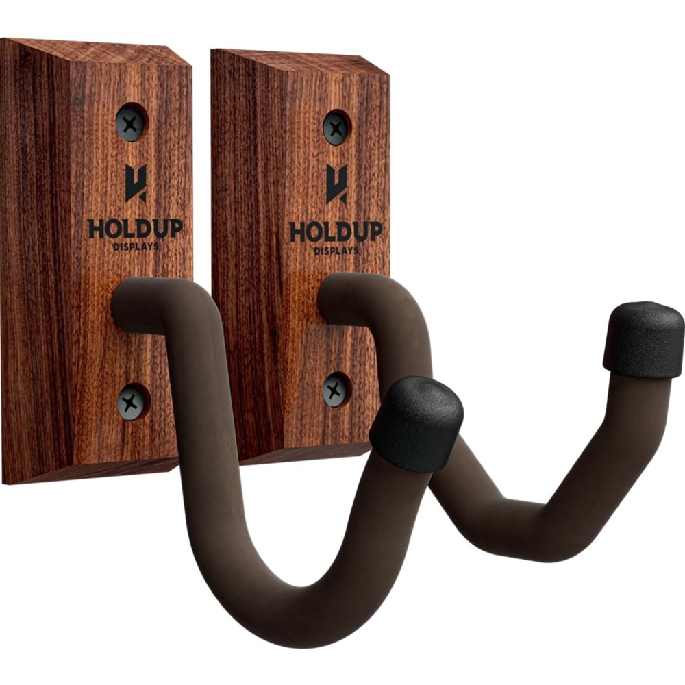 Wall Gun Rack Black Walnut Rustic Holds Bows Rifles Shotguns Wall Mount