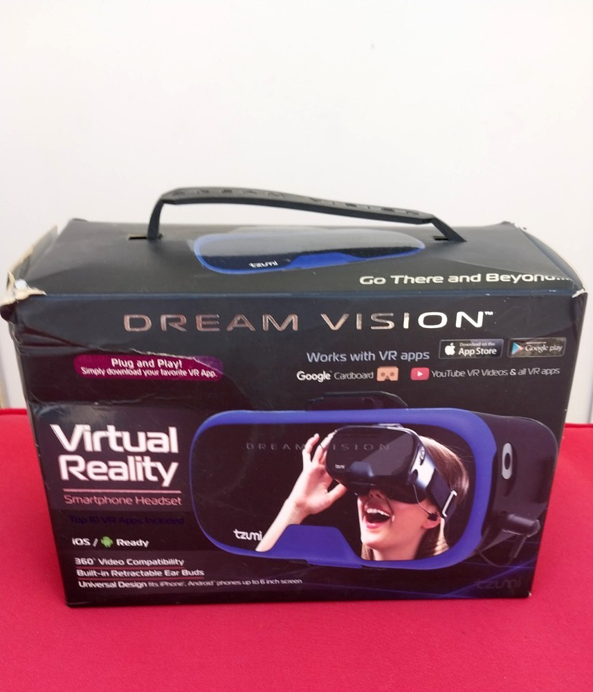 Dream Vision VR Virtual Reality 360 Smartphone Headset iOS Android Black
