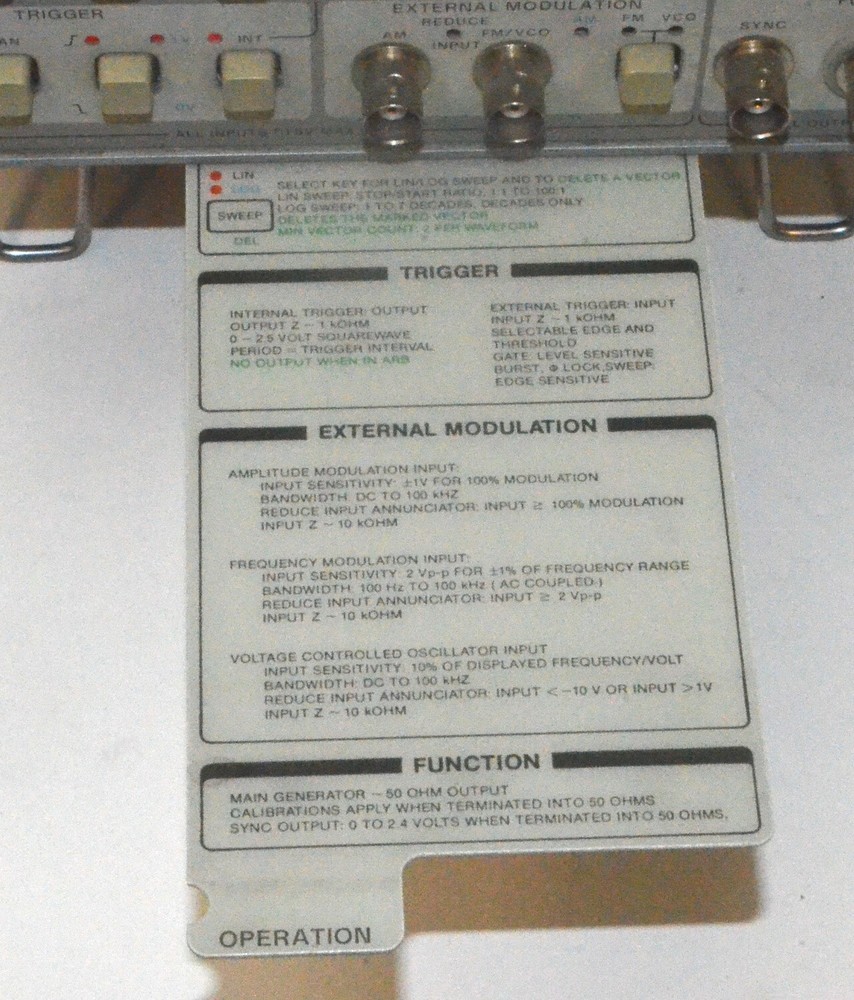 Hewlett Packard HP 3314A Programmable Function Generator *Used* Agilent