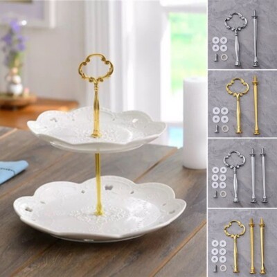 2/3 Tier Cake Cupcake Plate Stand Handle Hardware Fitting Holder Without Plate