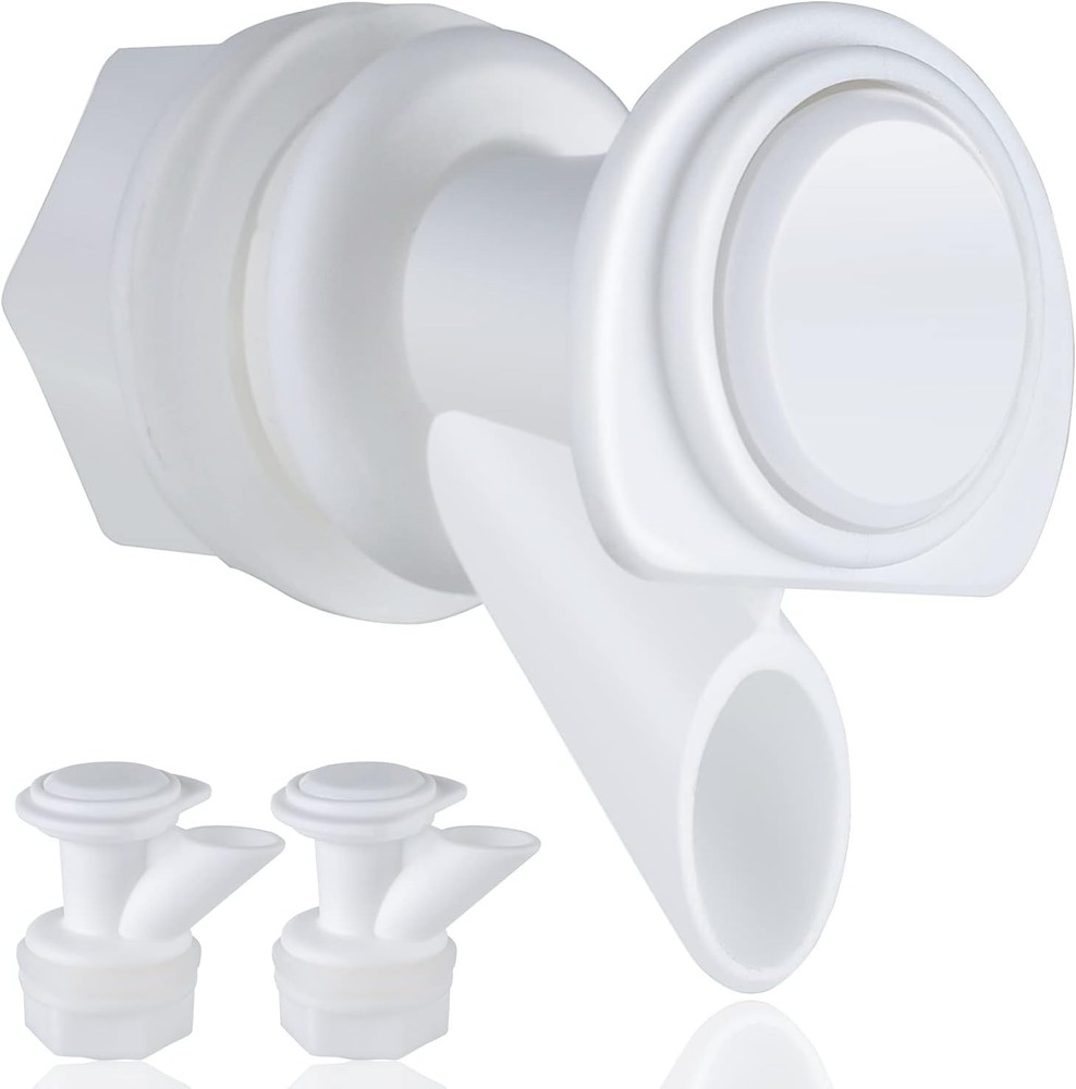 Upgrade Push-Button Cooler Spigot Replacement, Compatible with White-3PC