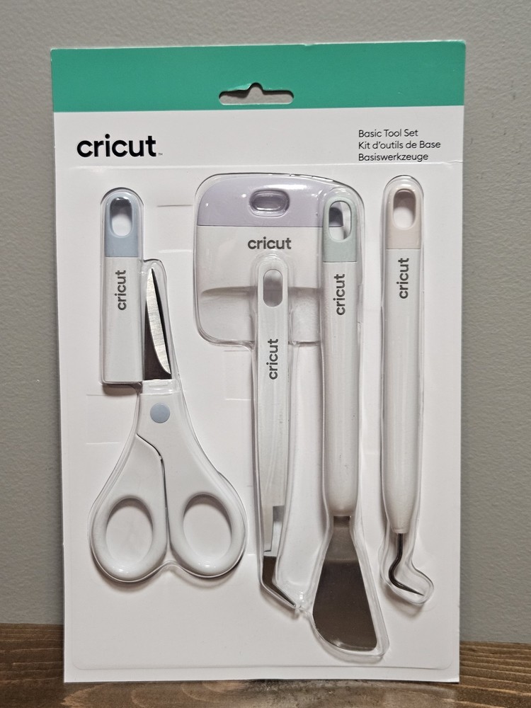 Cricut Basic Tool Set  With Spatula, Weeder,  Scraper,  Scissors, And Tweezers