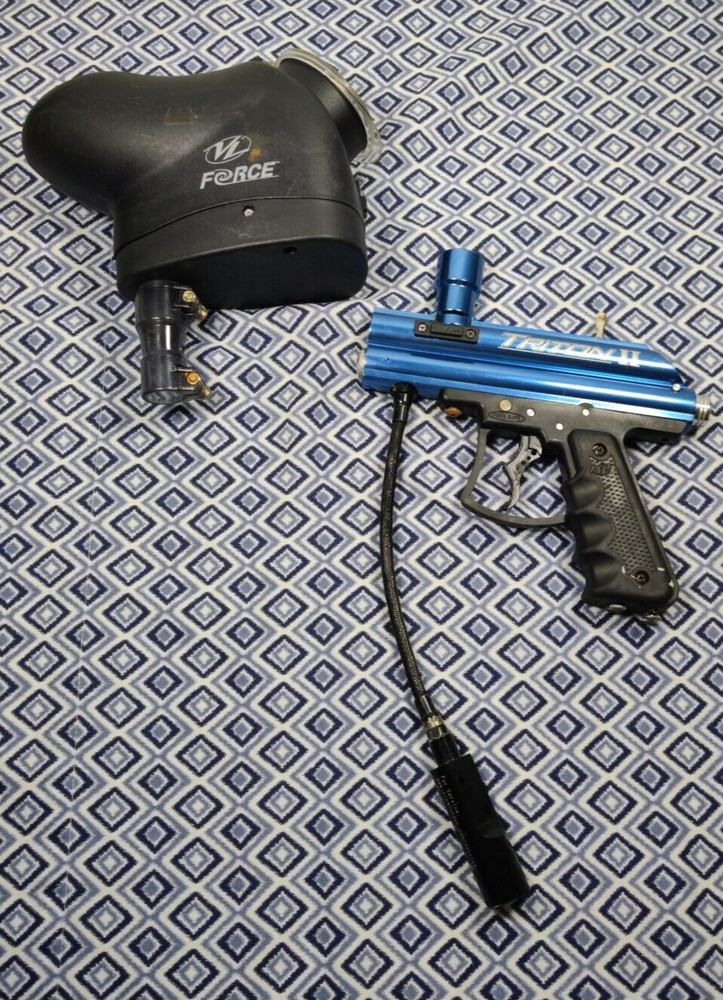 Viewloader VL Triton II 2 Blue Paintball Gun With LOADER Fully Functional