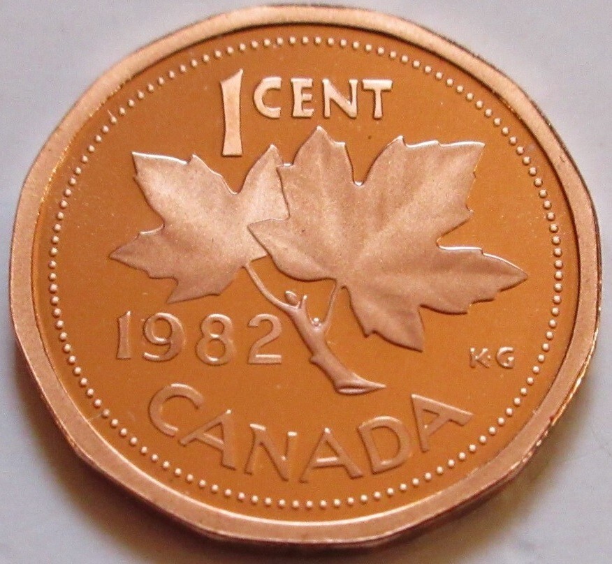 1982 Canada PROOF Small Cents Coin. Mint UNC. Penny 1cent