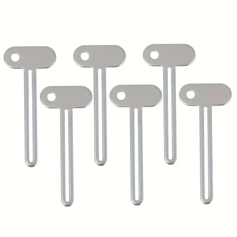 6Pcs Stainless Steel Toothpaste Squeezer - Efficient for Toothpaste & Hand Cream
