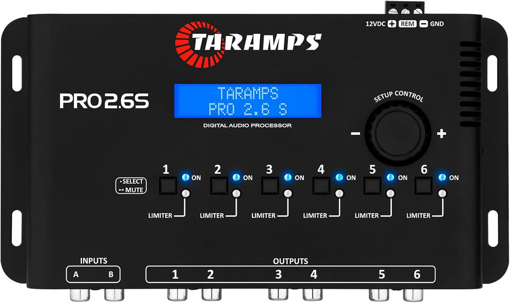 Taramps Pro 2.6S DSP Equalizer 6-Ch Car Audio Signal Processor Limiter RCA
