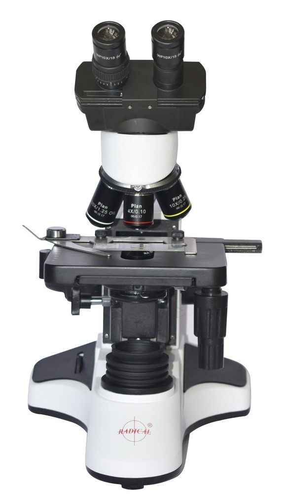 Professional Medical Compound Microscope 2500× Plan Objectives LED Illumination