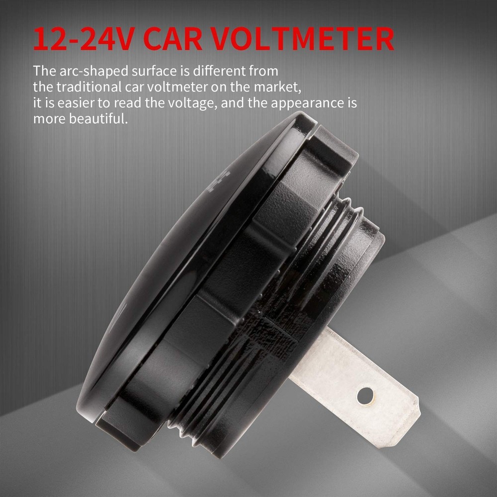 DaierTek DC 12V 24V Display Automotive Replacement Blue LED Voltmeter