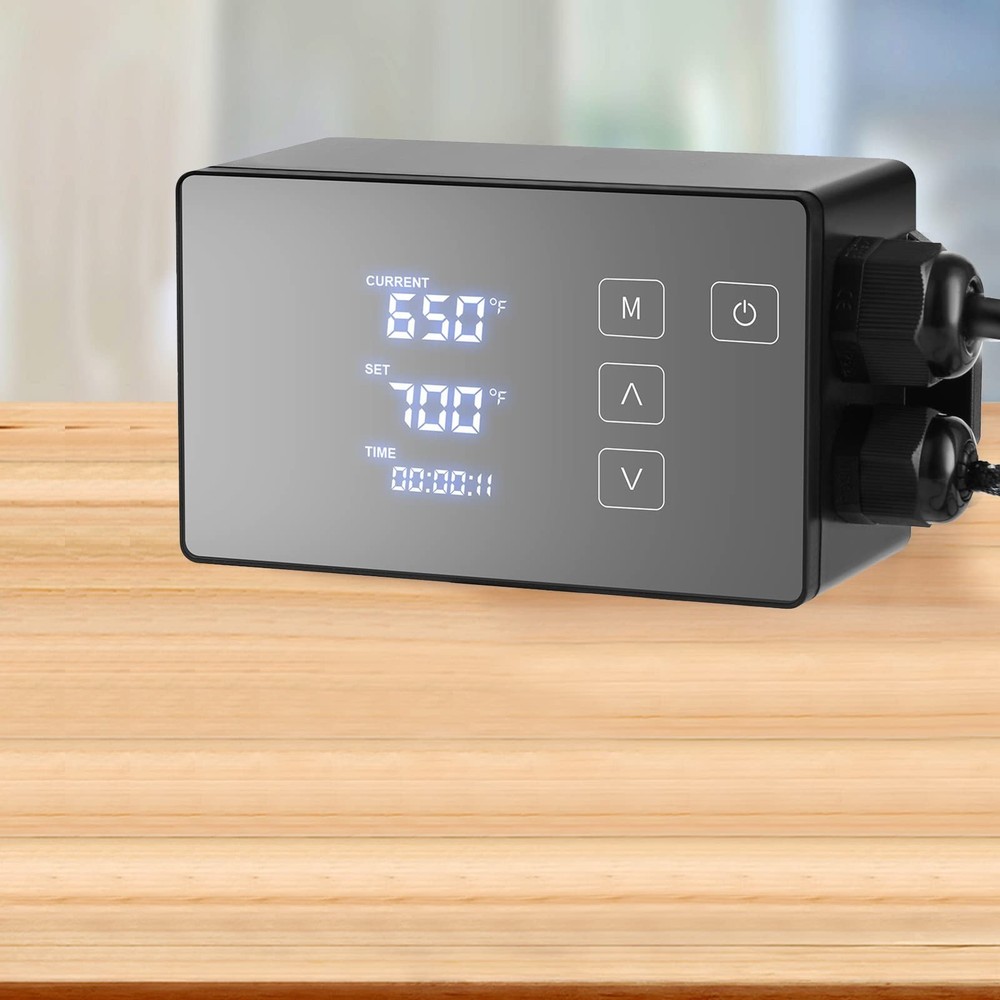 Digital Temperature Controller with Accessories, Black, 110V, Easy to Use
