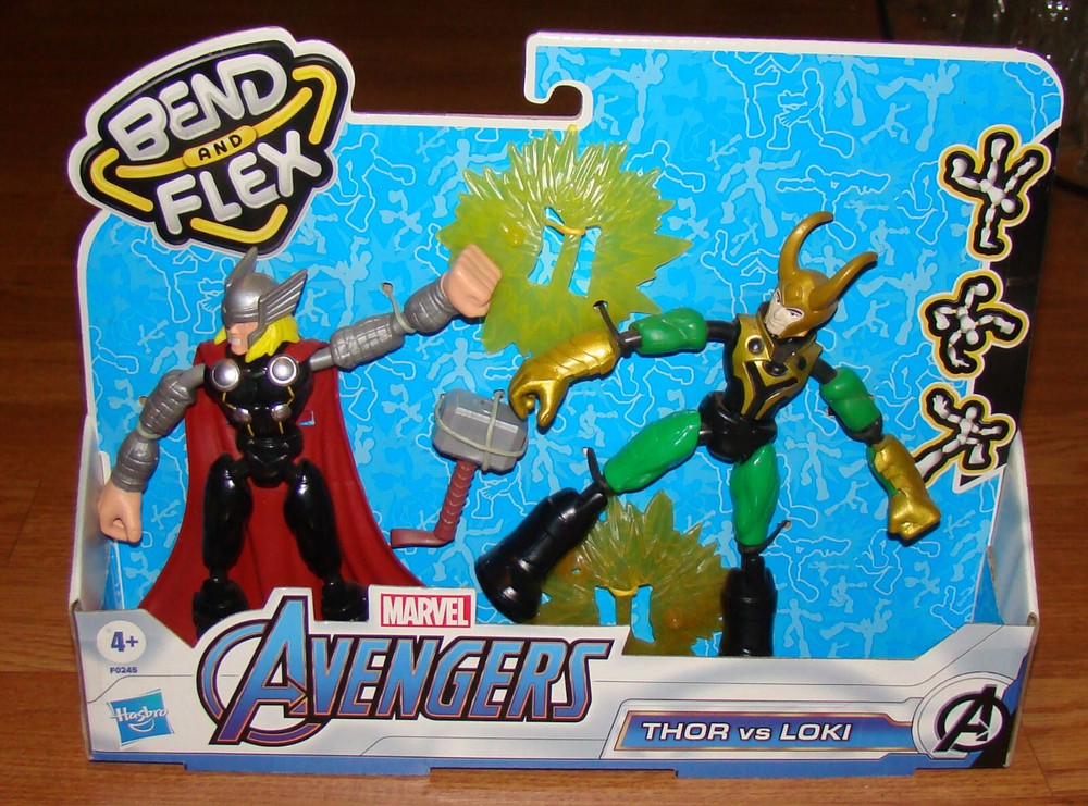 Marvel Comics by Hasbro, Bend and Flex Avengers THOR vs LOKI (F0245)